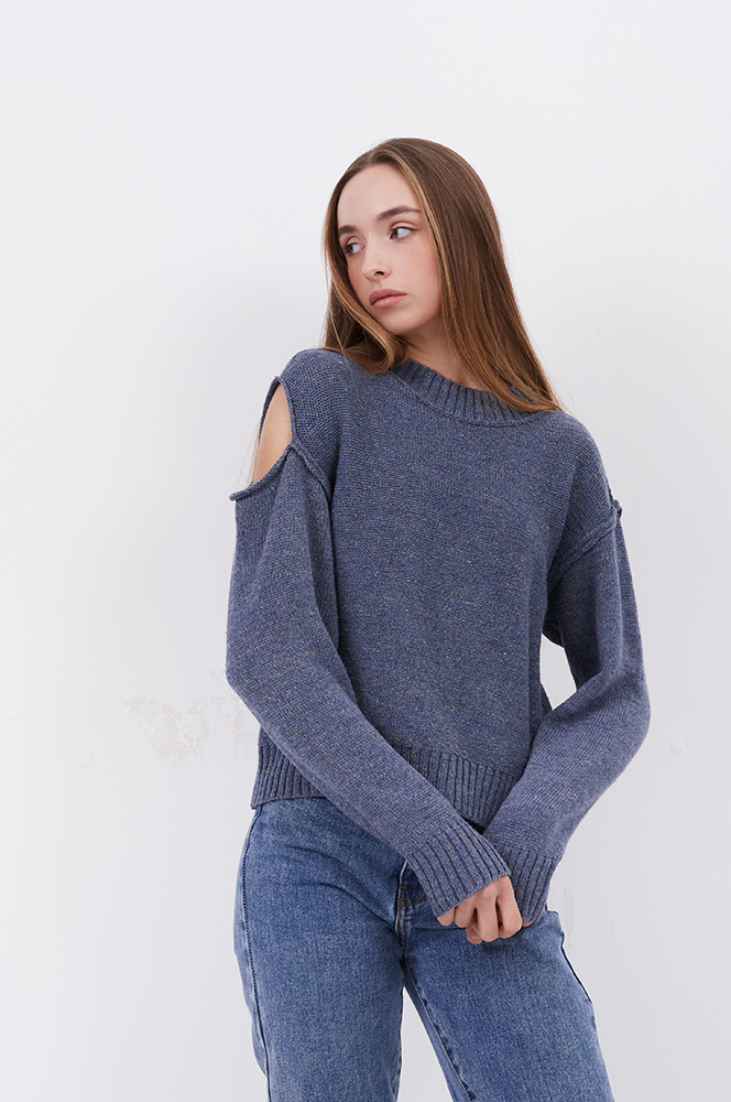 Джемпер сизий з вкрапленнями (СВ 65)